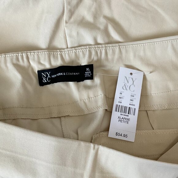 New York & Co Whitney Tummy Control Pull On Capri Pants, Tan, XL Petite, NWT - Picture 4 of 6